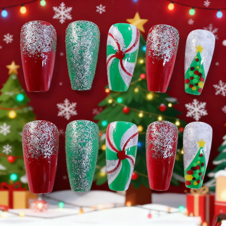 Festive Holiday Themed Nail Art Enhancements Stornfield
