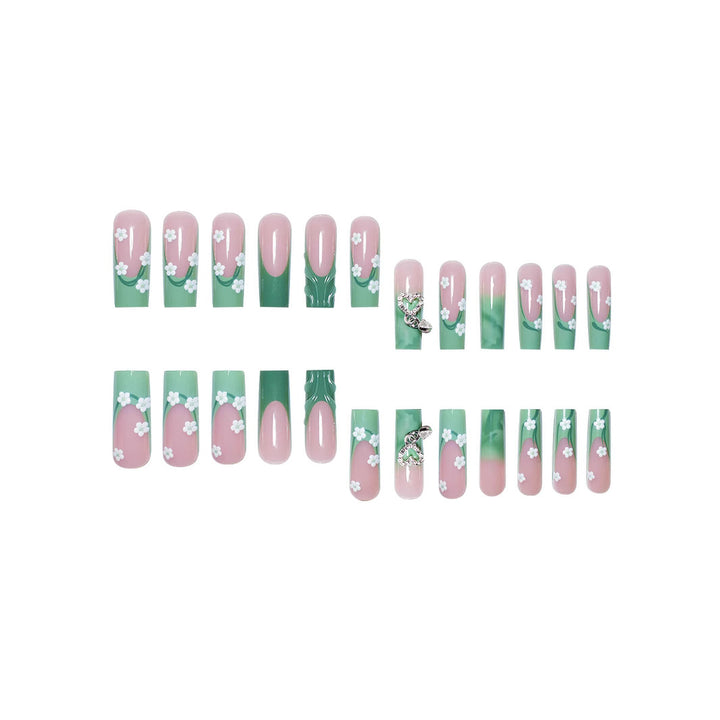 Decorative Floral Press-On Nail Enhancements Stornfield