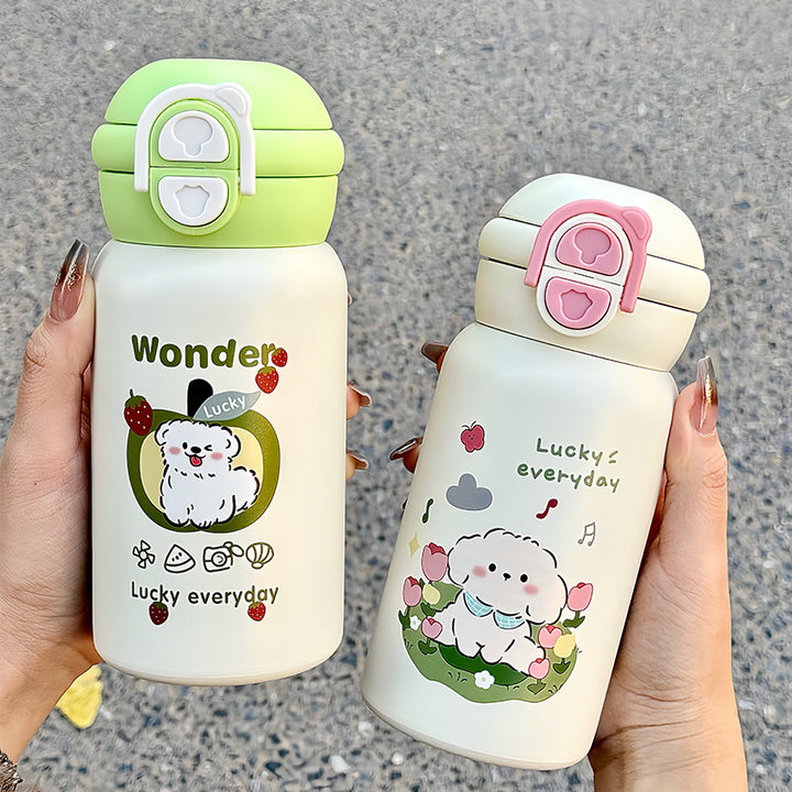 Women's Insulated Drinking Bottle with Cute Animal Design Stornfield
