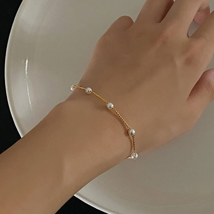 Elegant Pearl Accent Chain Bracelet Stornfield