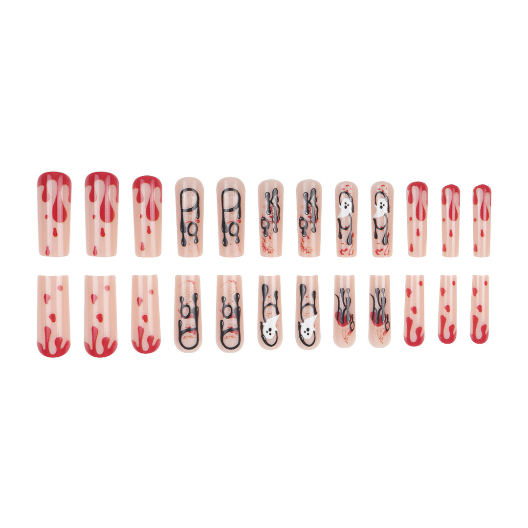 Artistic Halloween-Themed Press-On Nails Stornfield
