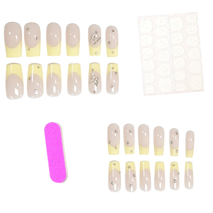 Elegant Butterfly Theme Acrylic Nail Art Extensions Stornfield