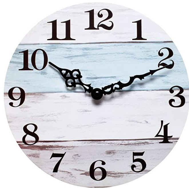 Wall clock in rustic wood design Stornfield