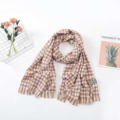 Women Checked Scarf made of Soft Material Stornfield