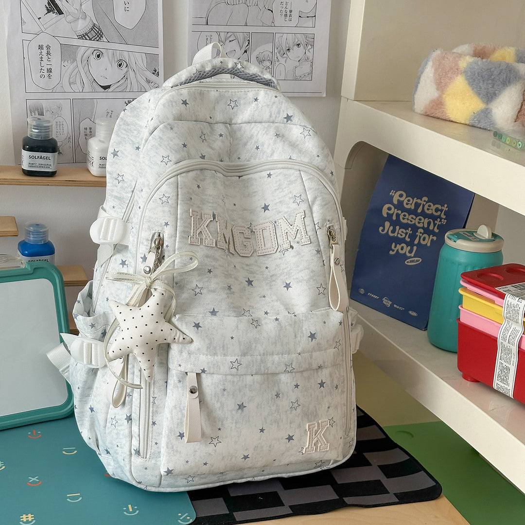 Versatile Star-Patterned School Backpack Stornfield