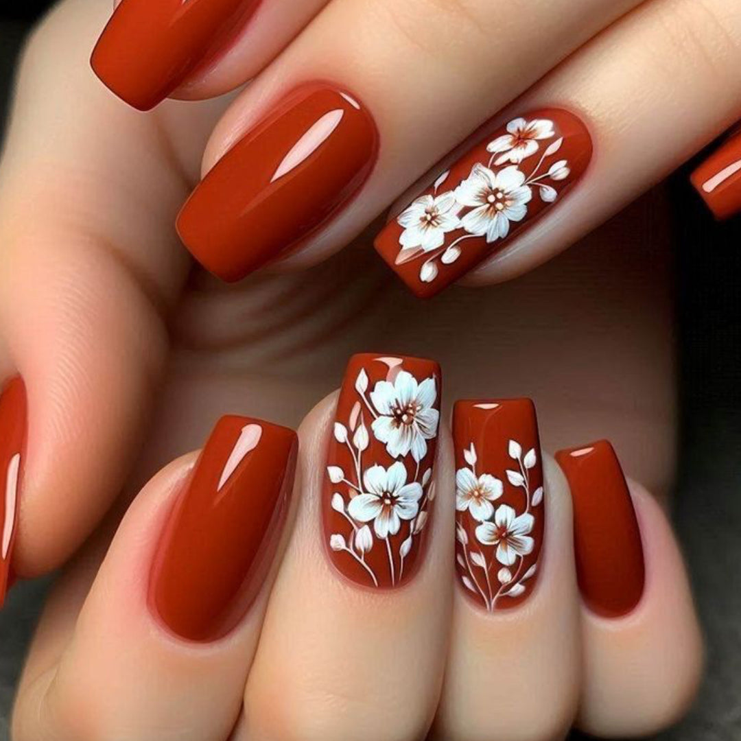 Floral Acrylic Nail Art Extensions Stornfield 1789713260
