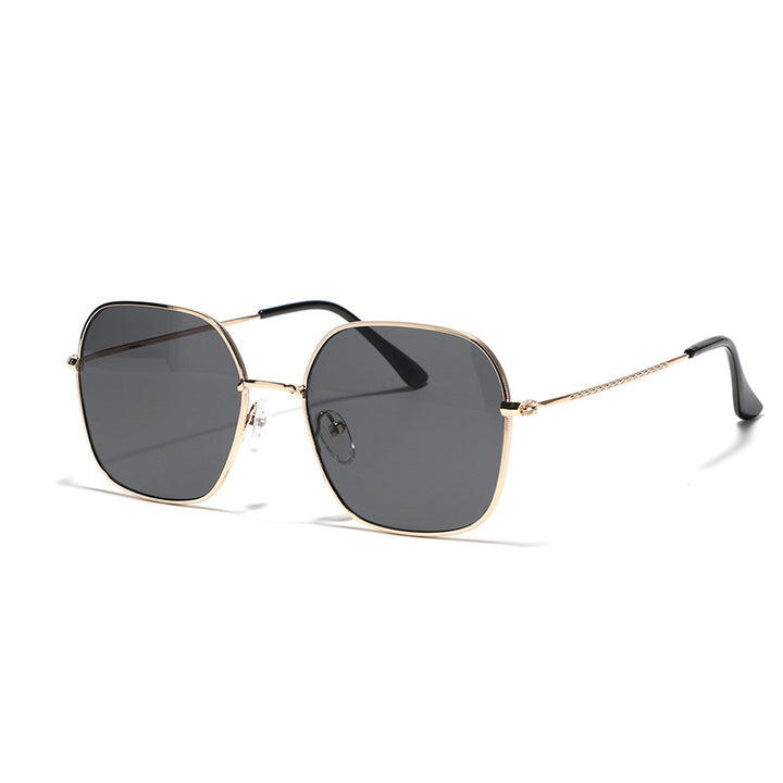 Women's fashionable square sunglasses with narrow metal frame and UV protection Stornfield