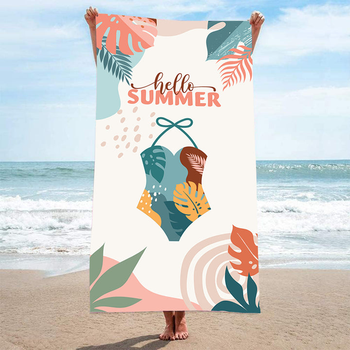 Ladies beach towel with maritime stripe pattern Stornfield