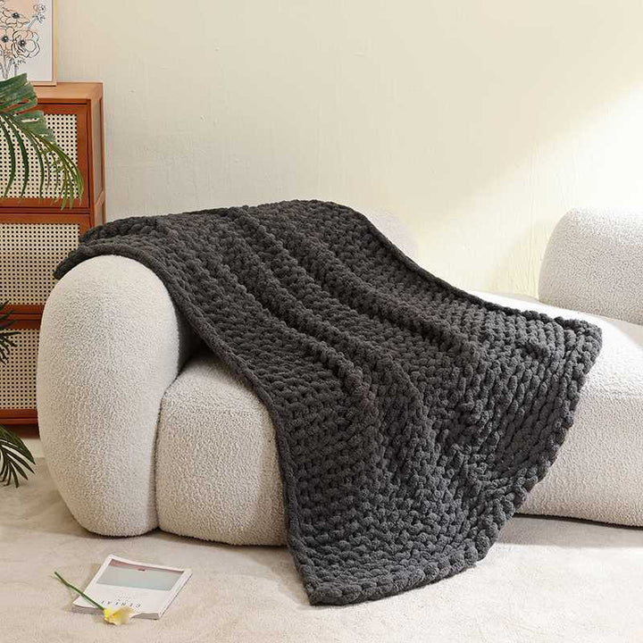 Cozy Knit Throw Blanket