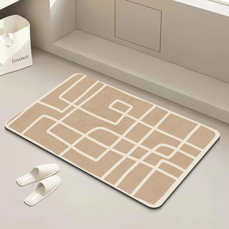 Modern Geometric Bath Mat Stornfield