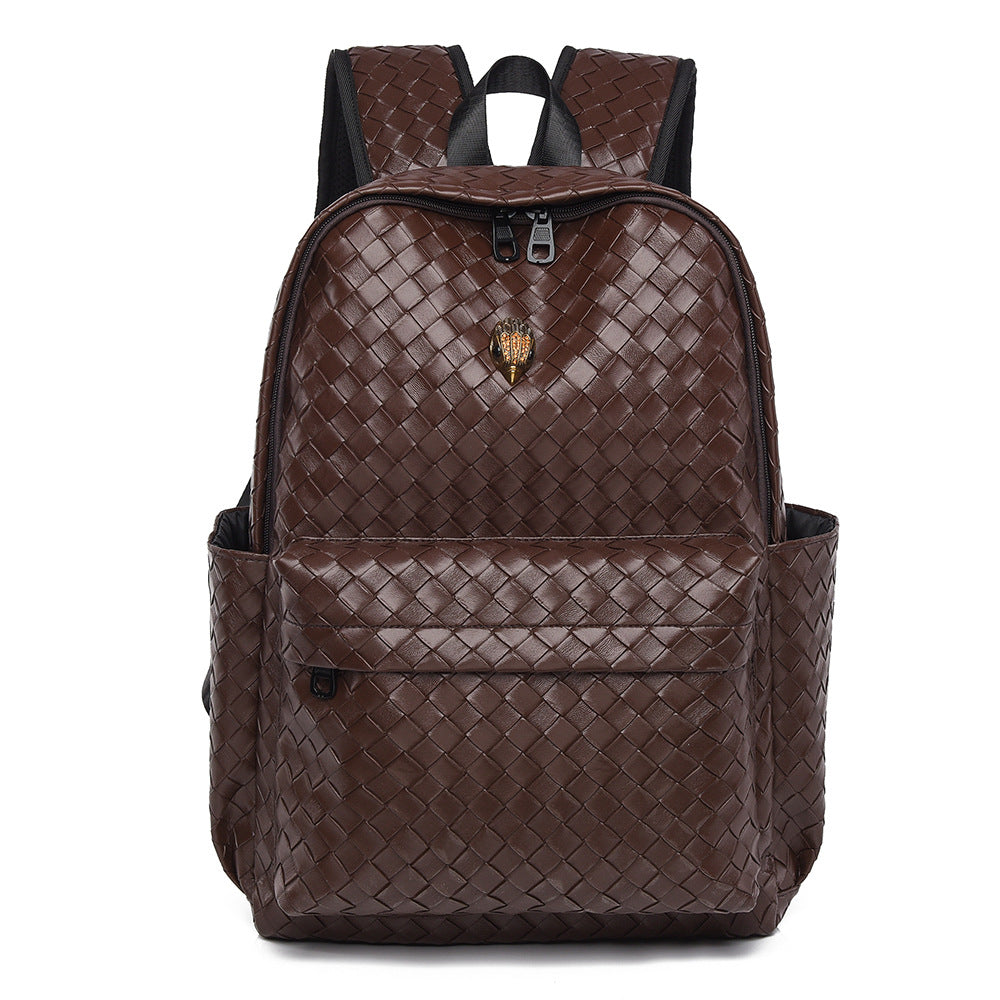 Woven Leather Casual Backpack Stornfield