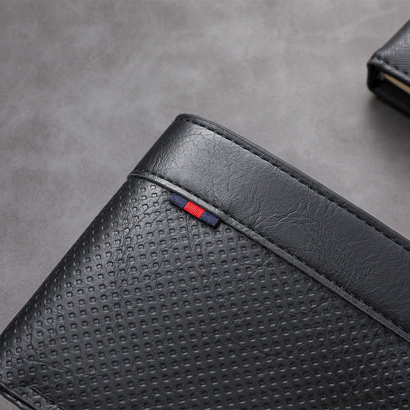 Textured Bi-Fold Leather Wallet Stornfield