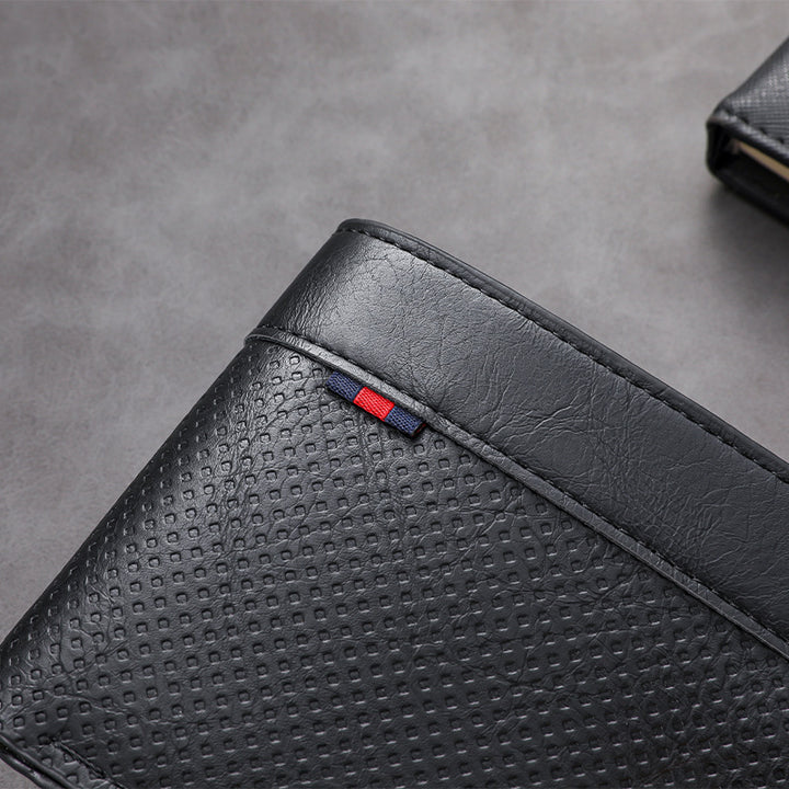 Textured Bi-Fold Leather Wallet Stornfield