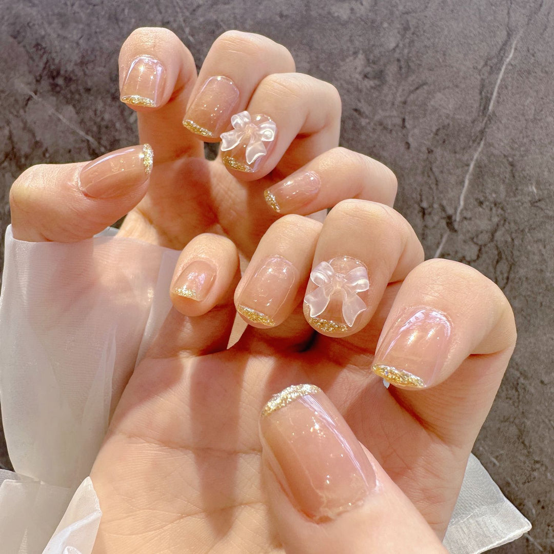 Elegant Glittered Press-On Nail Set Stornfield
