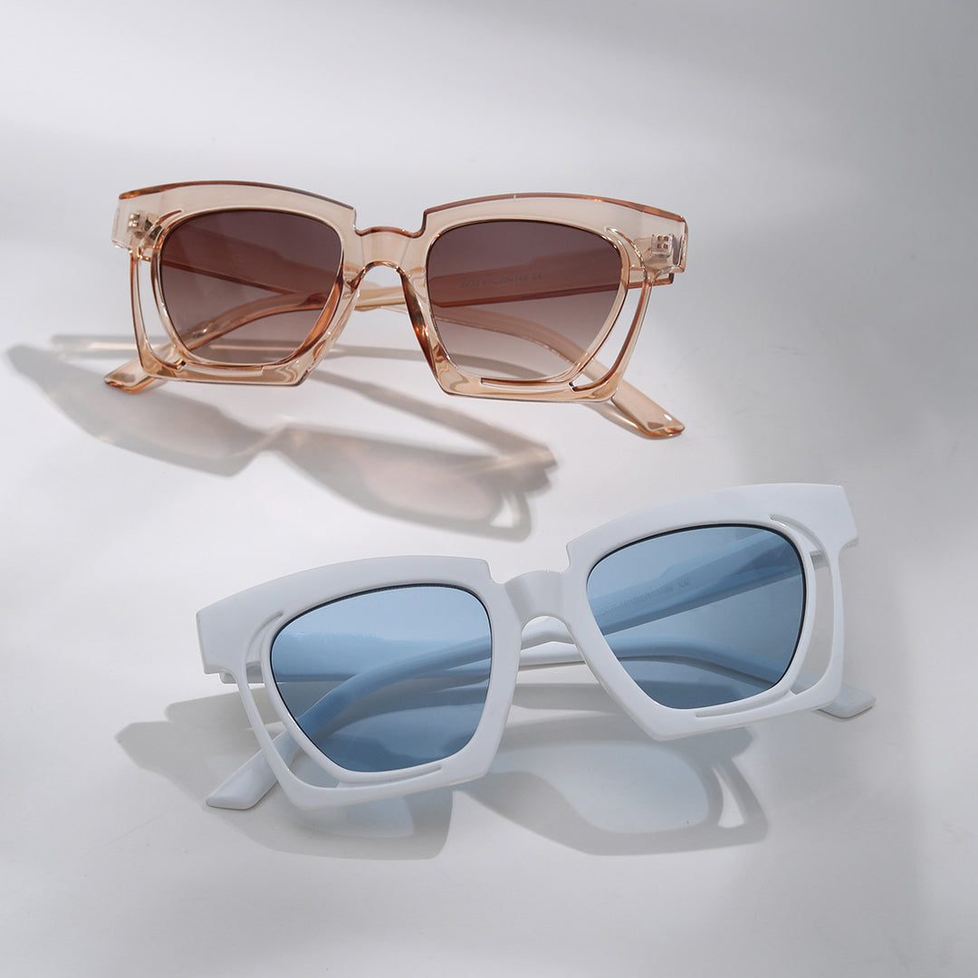 Ladies trendy geometric sunglasses with stylish square frame Stornfield