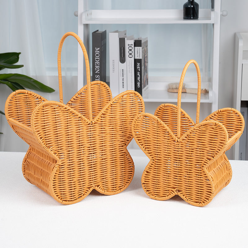 Butterfly-Shaped Woven Storage Basket Stornfield