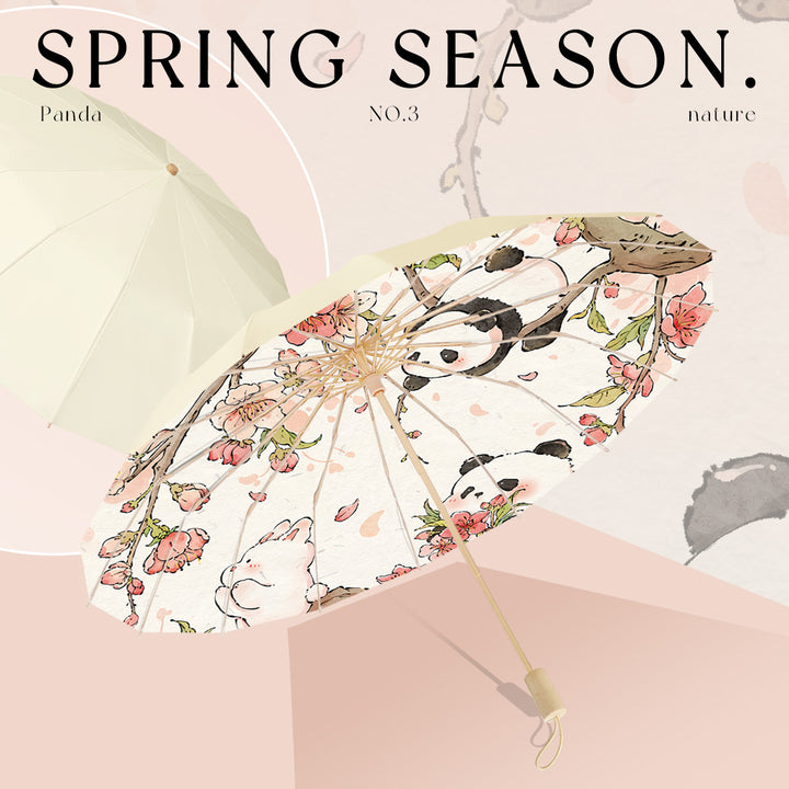 Ladies Foldable Sun Umbrella with Creative Panda Design Stornfield
