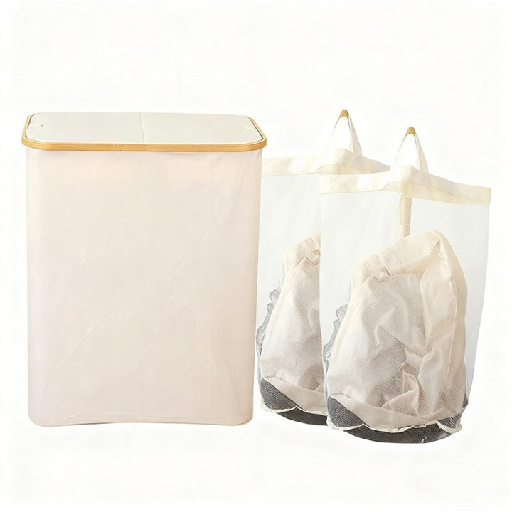 High-quality laundry basket with lid and handle Stornfield