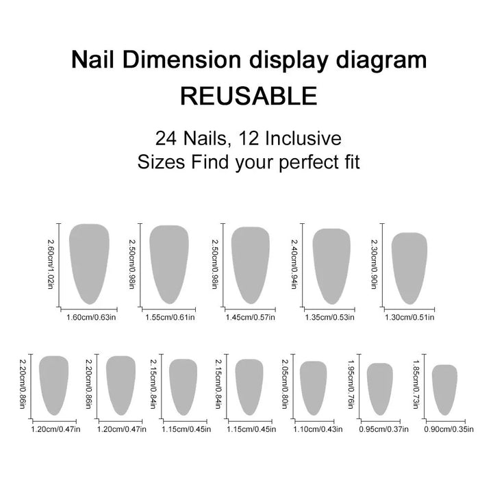 Nail set with elegant, high-gloss tips Stornfield