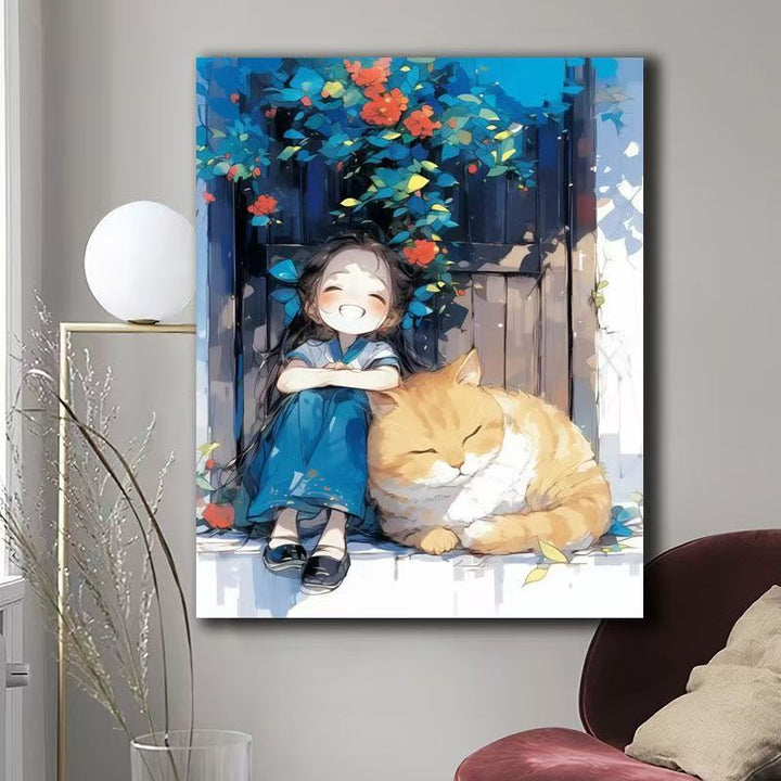 Illustrated Cat-Themed Wall Art Stornfield