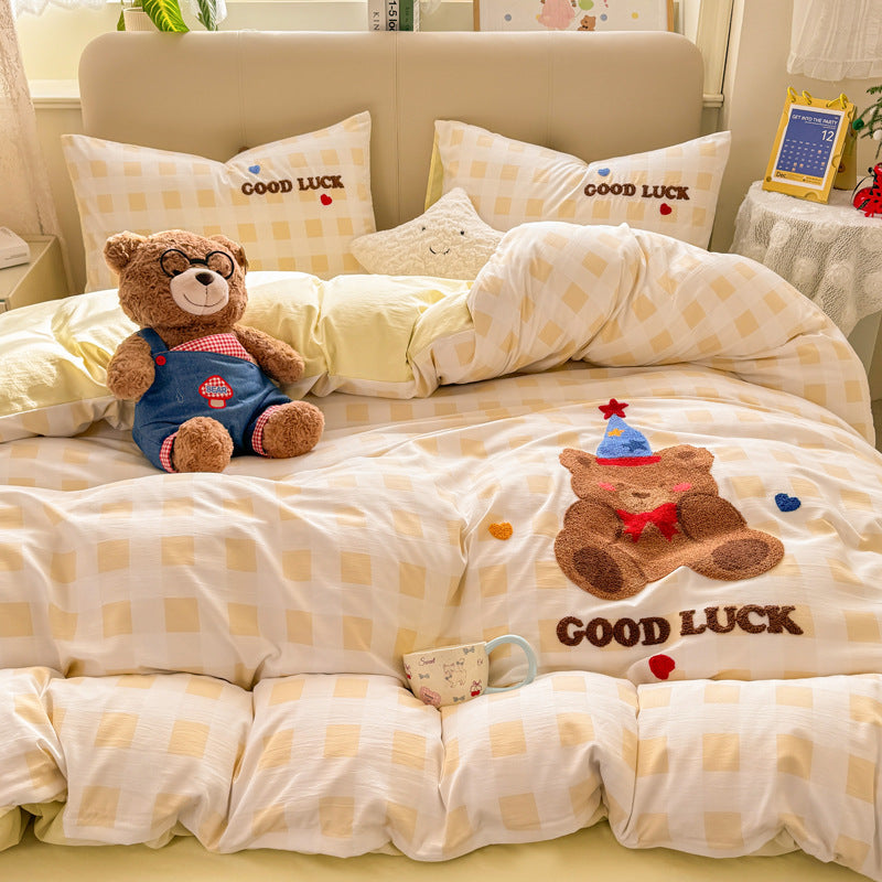 Children's Playful Bear-Themed Bedding Set