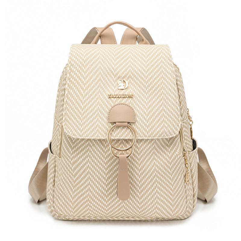 Multi-Compartment Herringbone Fashion Backpack Stornfield