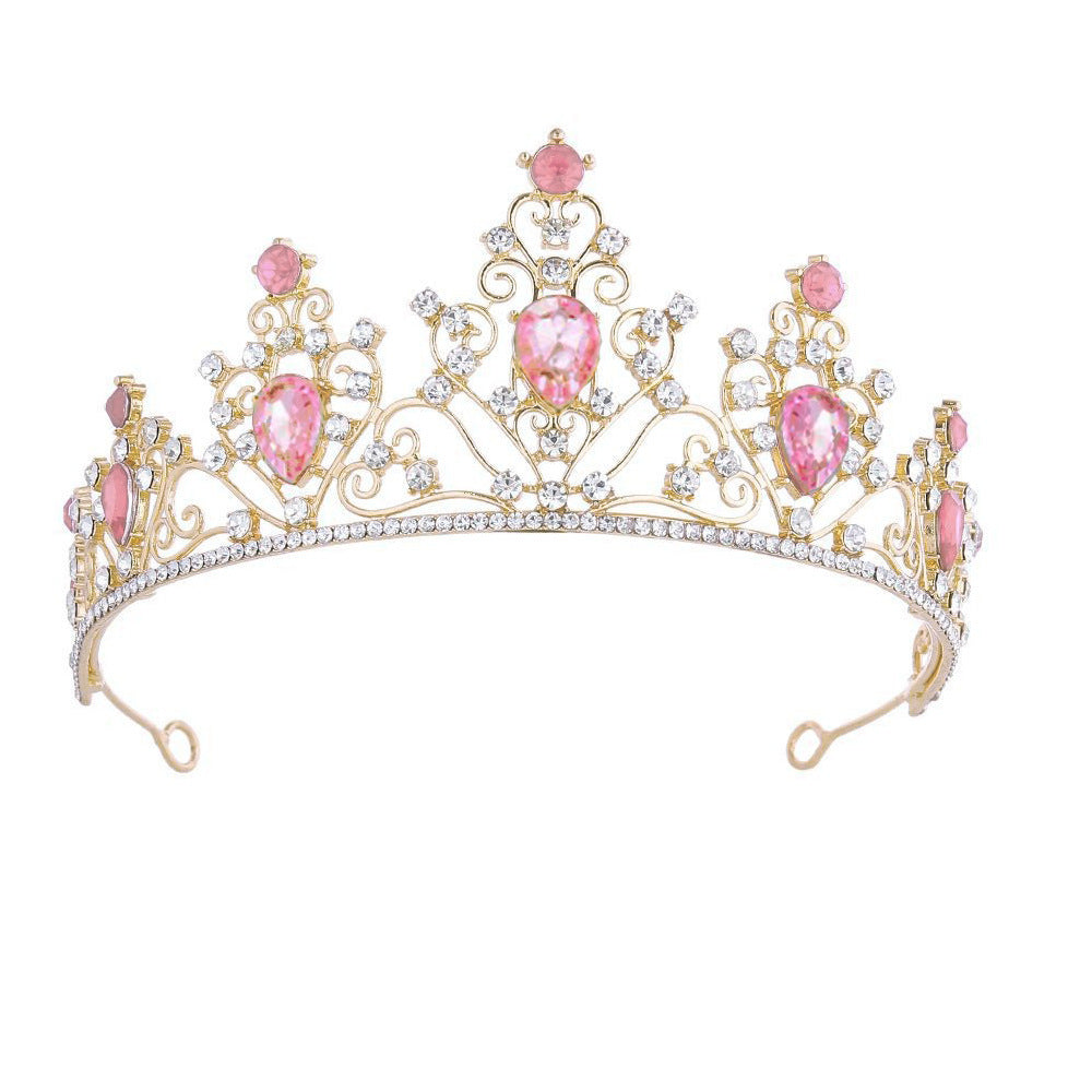 Girl crown with sparkling crystals and elegant birthday sash set Stornfield