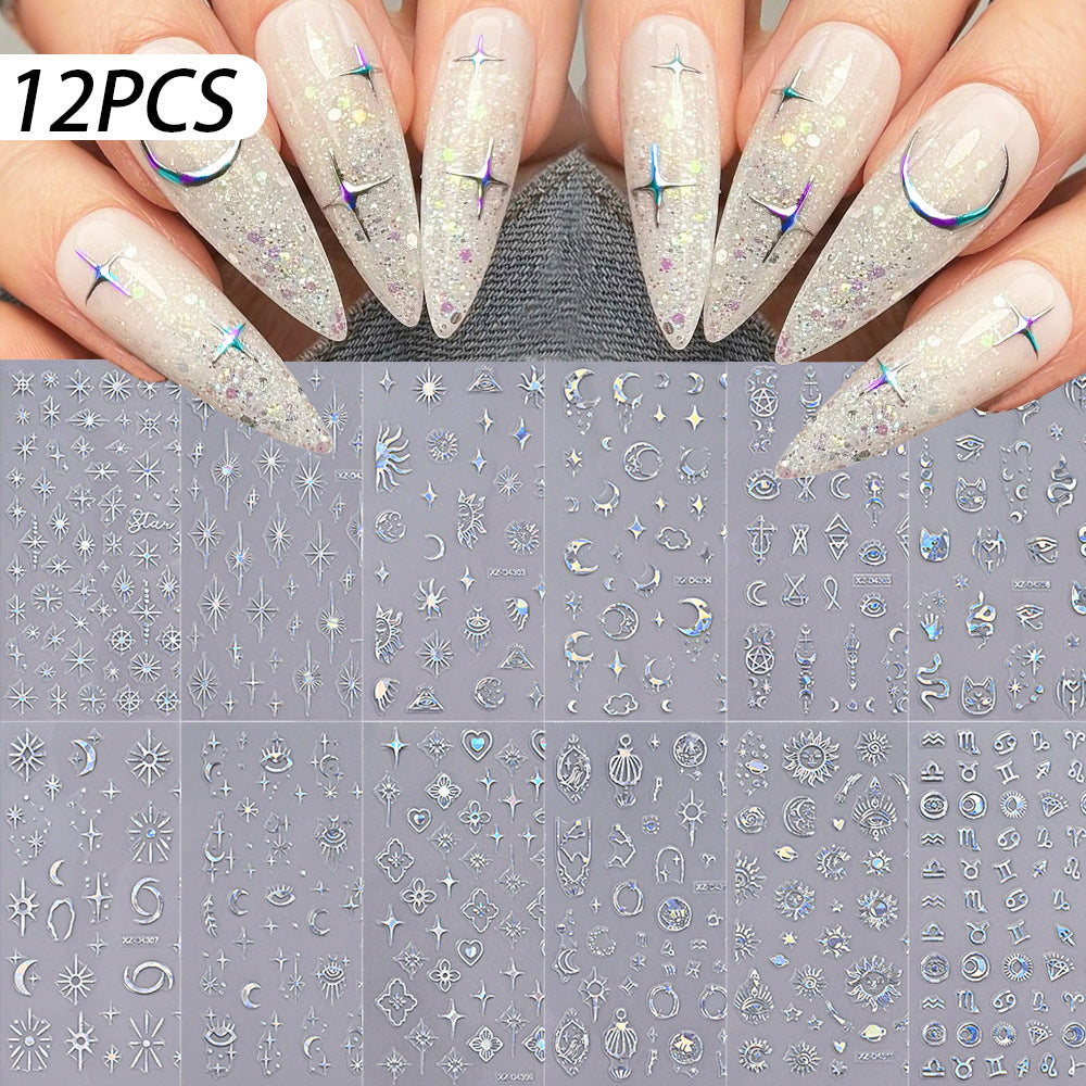 Glittering Nail Art Decal Set