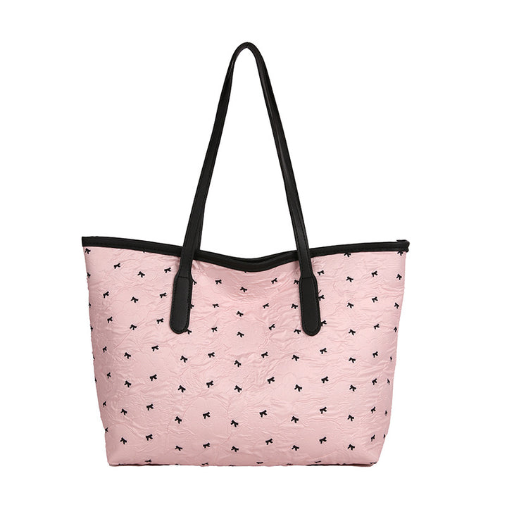 Quilted Tote Bag with Pattern Stornfield