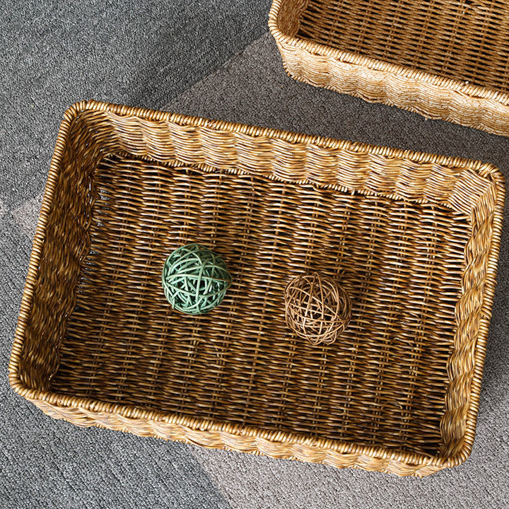 Handcrafted Rectangular Woven Storage Basket Stornfield