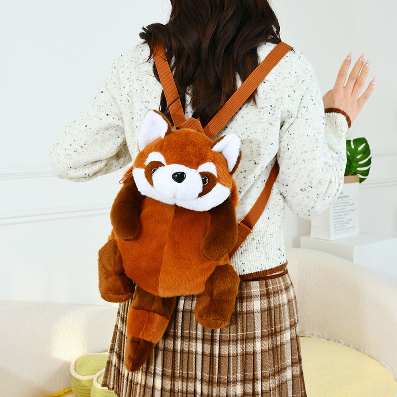 Plush Shoulder Bag with Cute Red Fox Design Stornfield