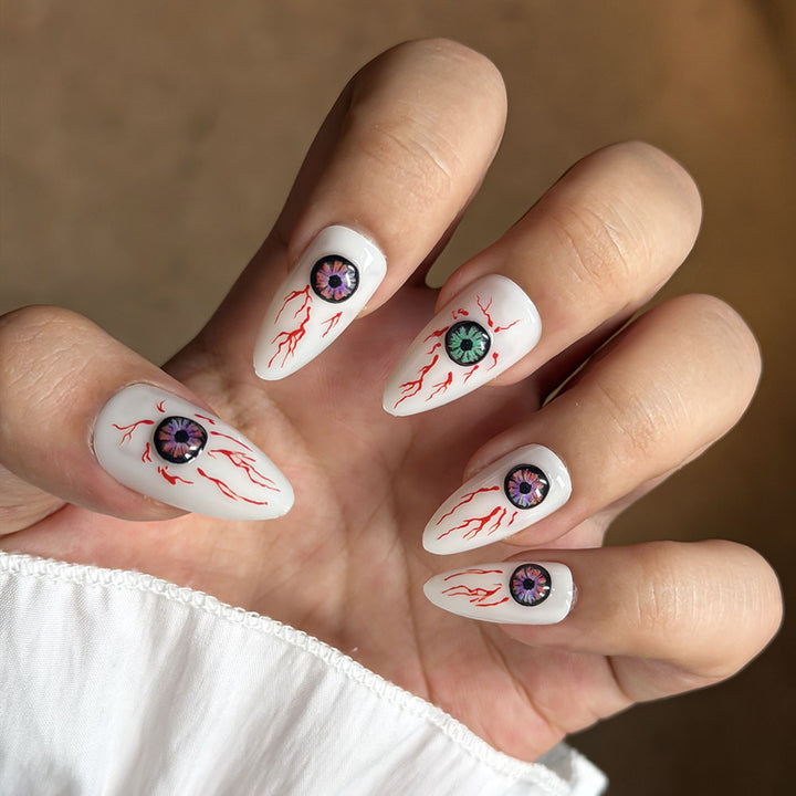 Artistic Eye-Themed Press-On Nail Set Stornfield