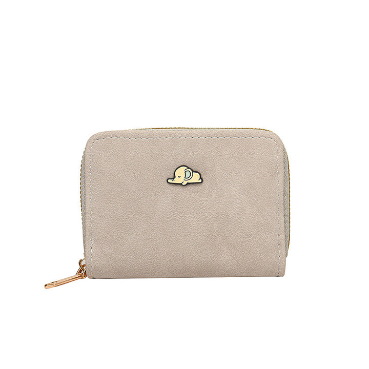 Playful Animal-Themed Zippered Wallet