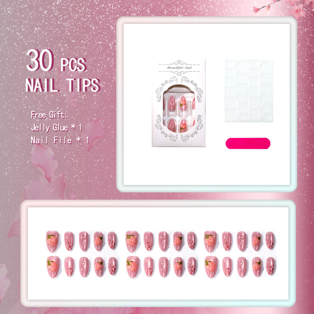 Artistic Fruit-Inspired Press-On Nail Set