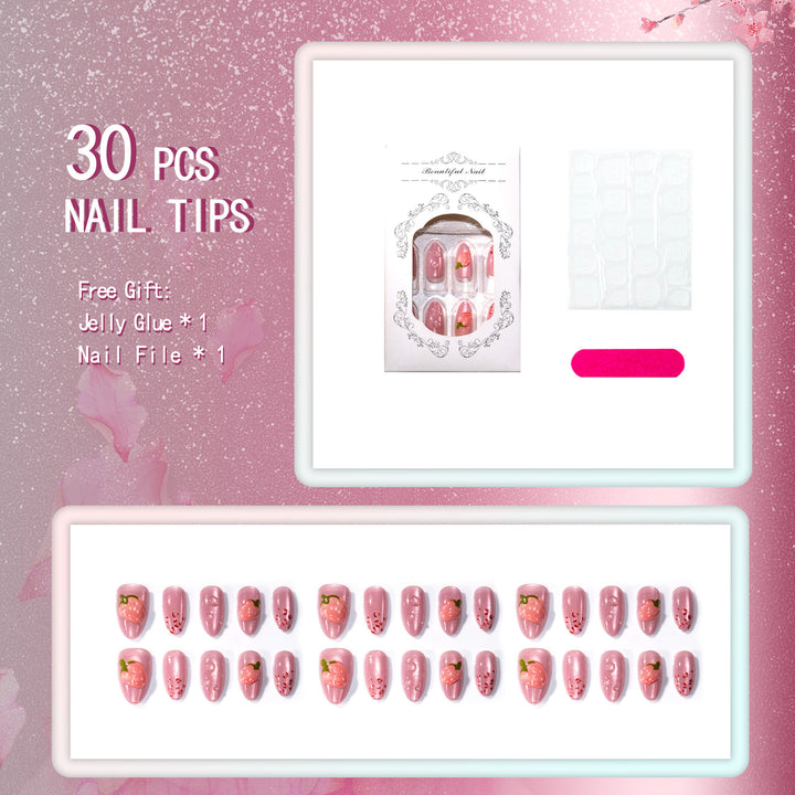 Artistic Fruit-Inspired Press-On Nail Set