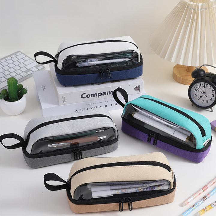 Premium Double-Zipper Pencil Case