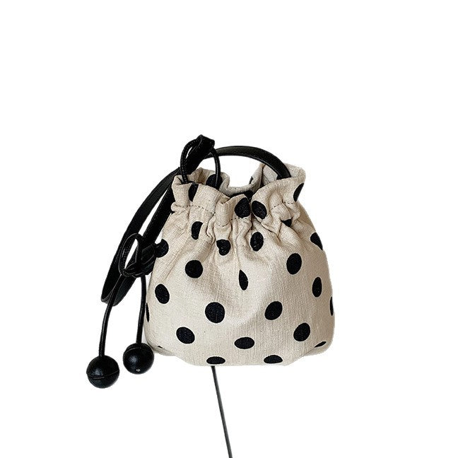 Polka Dot Drawstring Shoulder Bag Stornfield