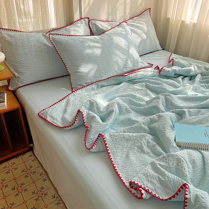 Textured Honeycomb Pattern Duvet Cover Set