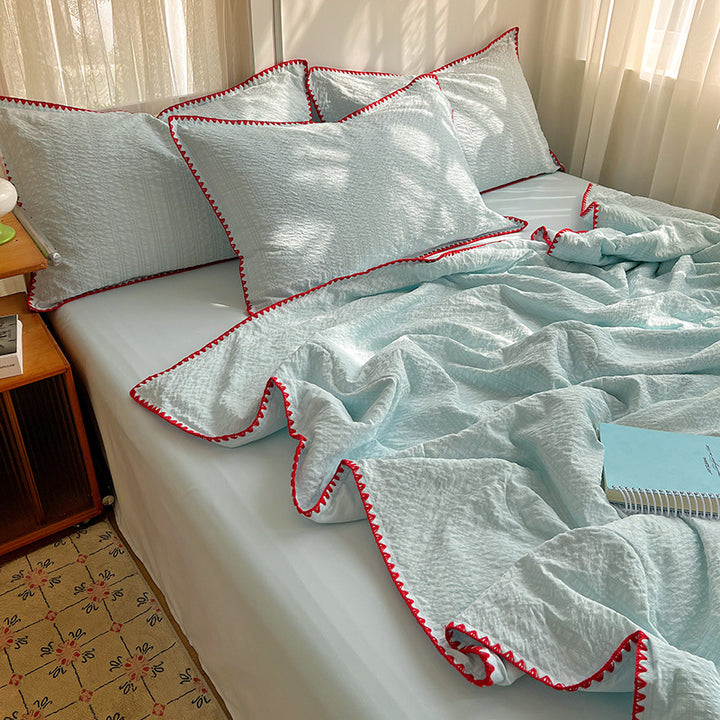 Textured Honeycomb Pattern Duvet Cover Set