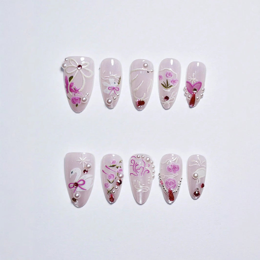 Artistic Press-On Nail Art Set Stornfield