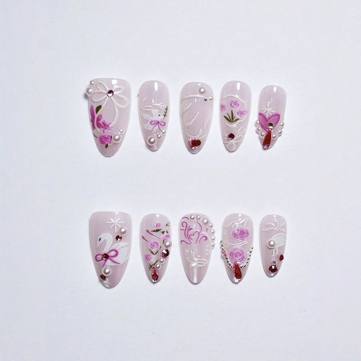 Artistic Press-On Nail Art Set Stornfield