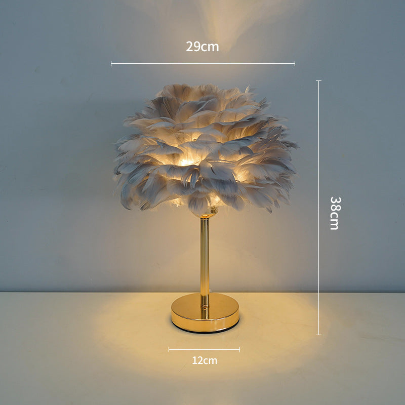 Feathered Table Lamp