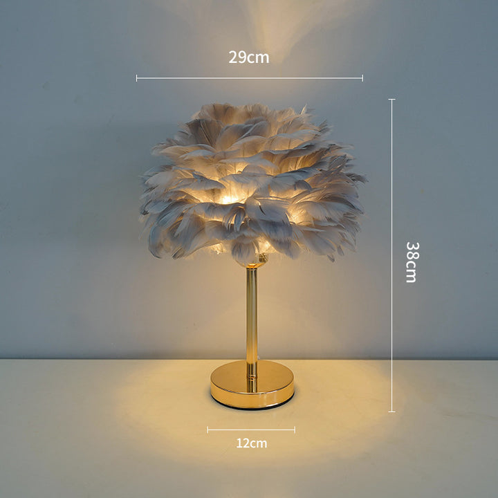 Feathered Table Lamp
