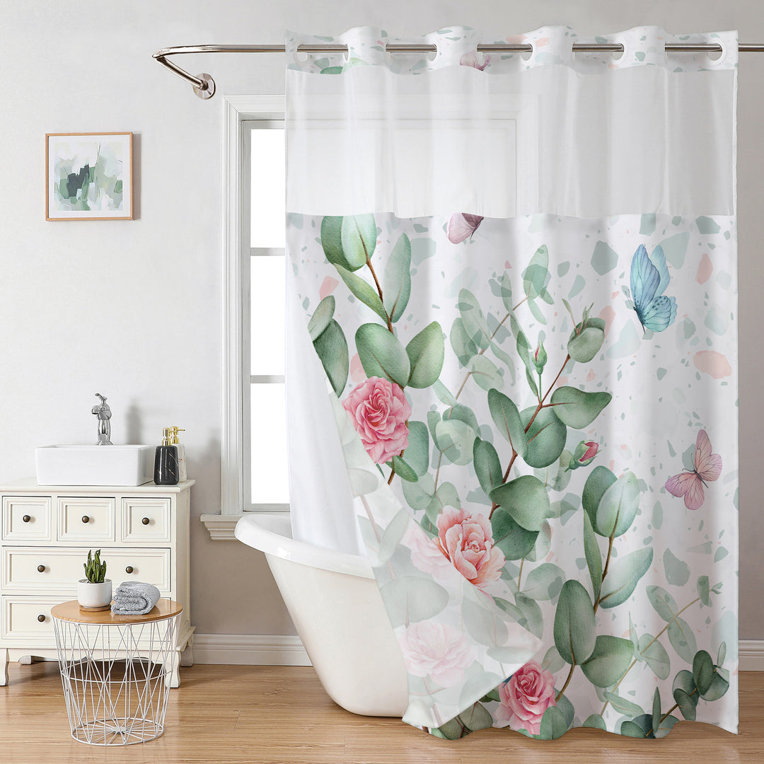 Botanical Floral Art Shower Curtain Stornfield