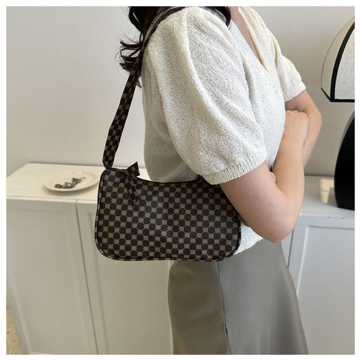 Stylish Checkered Shoulder Bag