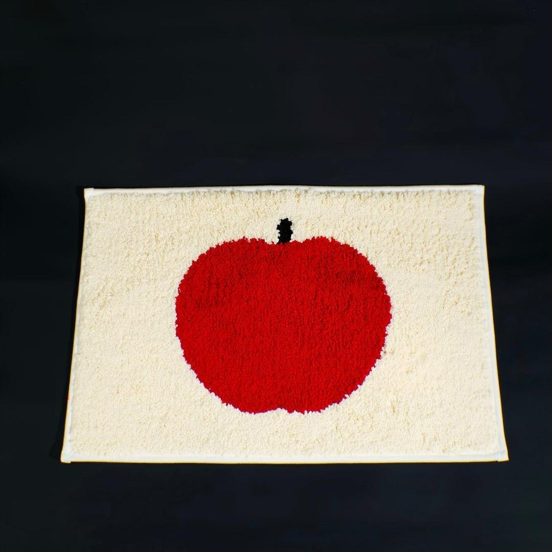 Cozy Apple-Themed Bath Mat