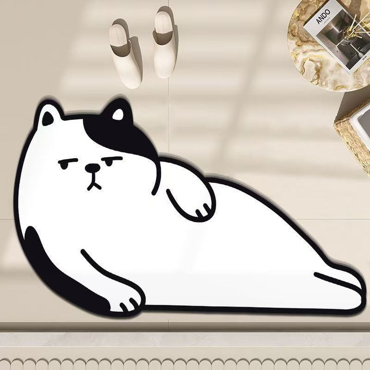 Cat-Shaped Bathroom Mat