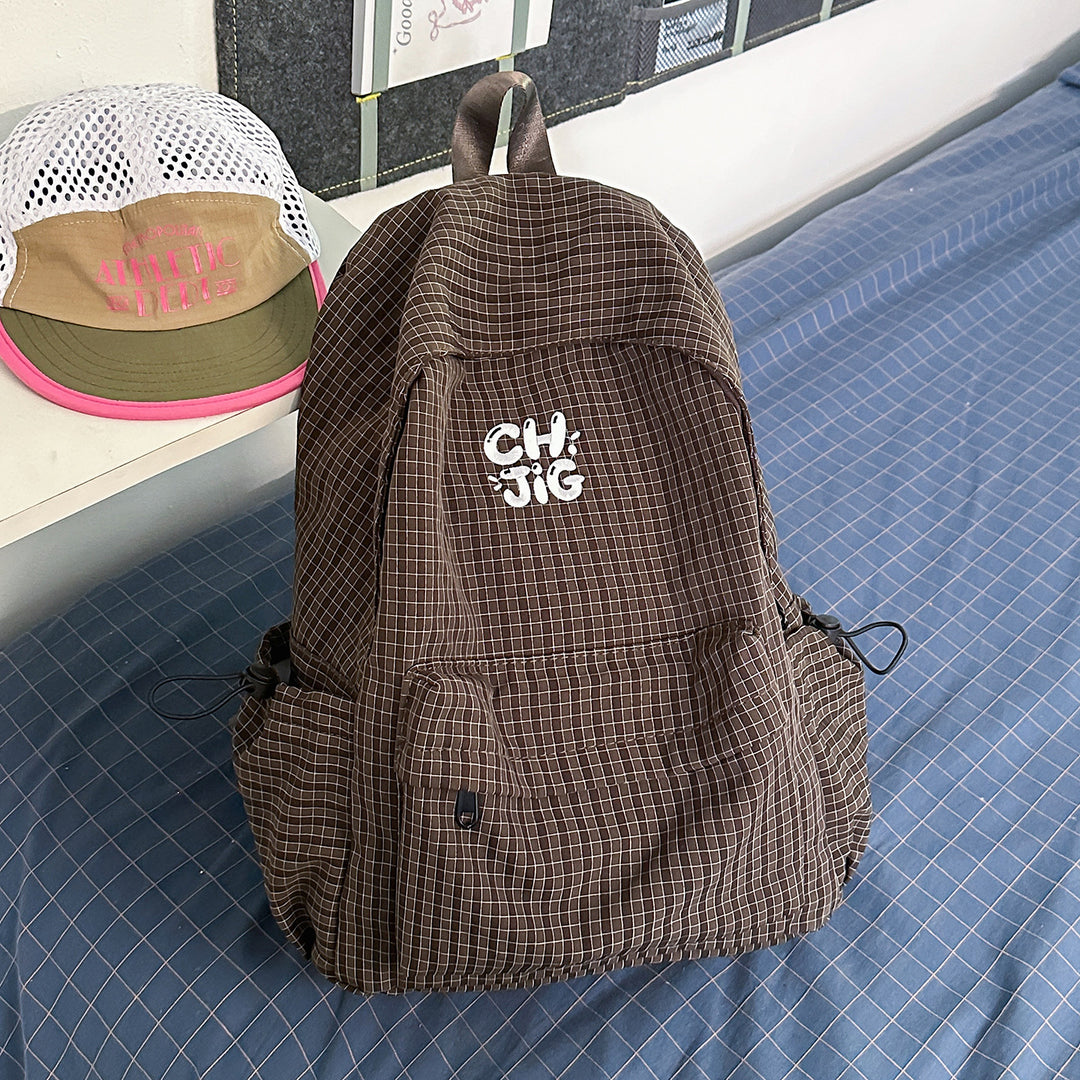 Stylish Checked Patterned Backpack Stornfield