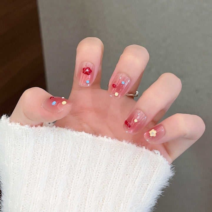 Artistic Floral Press-On Nail Art Set Stornfield