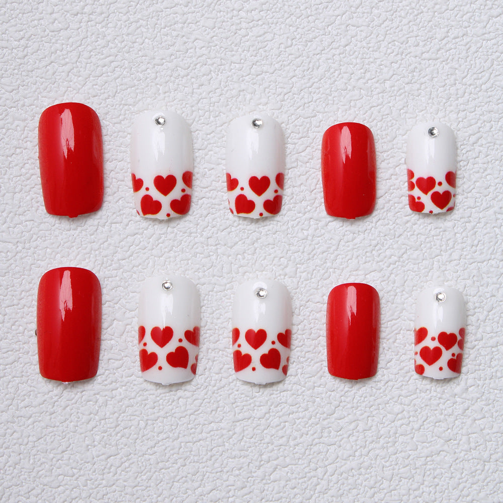 Romantic Heart-Inspired Press-On Nails Stornfield